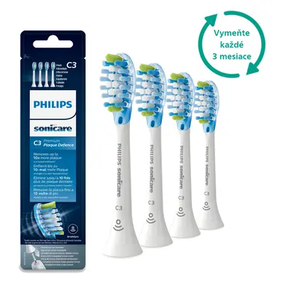 Štandardná veľkosť hlavice sonickej kefky 4 ks Philips Sonicare Premium Plaque Defense HX9044/17