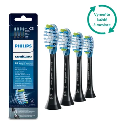 Štandardná veľkosť hlavice sonickej kefky 4 ks Philips Sonicare Premium Plaque Defense HX9044/33