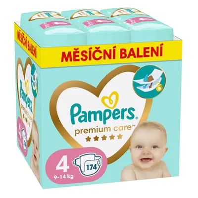 Pampers Premium Care Mesačné balenie jednorazových plienok veľ. 4 (174 ks)