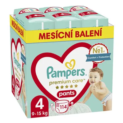 Pampers Premium Care Mesačné balenie plienkových nohavičiek veľ. 4 (114 ks)