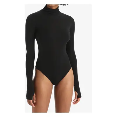 Funkčné tričko dámske Icebreaker Queens LS High Neck Bodysuit - black