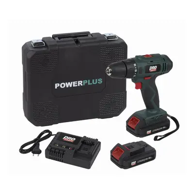 AKU skrutkovač / vŕtačka POWERPLUS 18V 2,0Ah LI-ION 2BAT PPPOWP8040