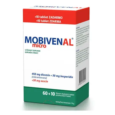 MOBIVENAL micro 60+10 tabliet ZADARMO