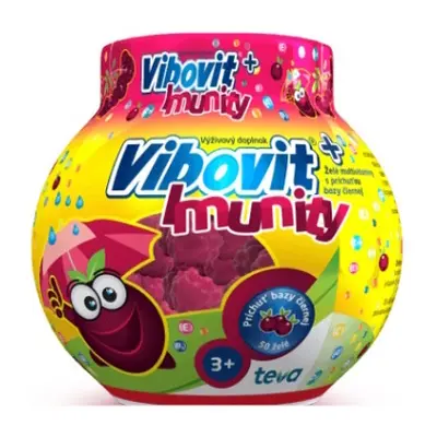 VIBOVIT Imunity multivitamíny príchuť bazy čiernej želé