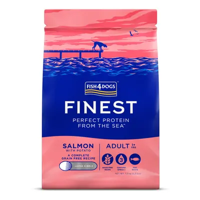 FISH4DOGS Granule malé pre dospelých psov Finest losos so zemiakmi 1,5kg, 1+