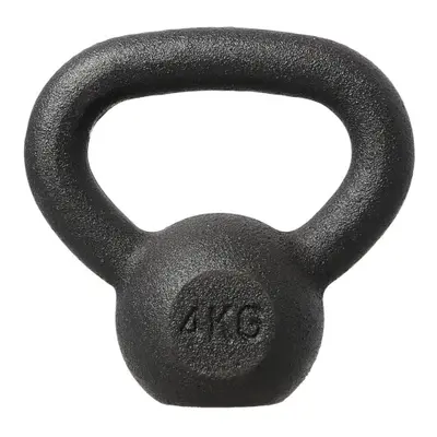 Liatinový kettlebell HMS KZG04 4 kg - čierny