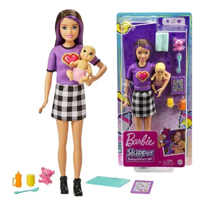 Mattel Opatrovateľka bábiky Barbie Skipper + detské doplnky GRP11 ZA5084