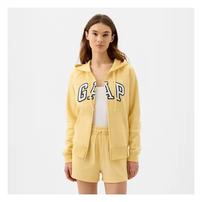 Mikina GAP Fullzip Logo Hoodie Havana Yellow