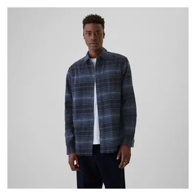 Košeľa GAP Flannel Shirt Tonal Blue Plaid