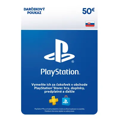 SONY ESD SK ESD SK - PS Store el. peňaženka - 50 EUR SCEE-SK-00005000