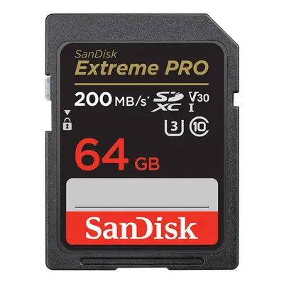 Pamäťová karta SANDISK EXTREME PRO SDXC 64GB 200/90 MB/s UHS-I U3 (SDSDXXU-064G-GN4IN)