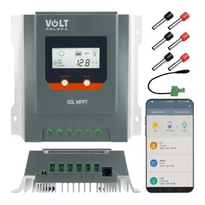 FVE Solárny regulátor MPPT 20A 12/24-20 LCD VOLT 3IPSMPPT20, BLUETOOTH