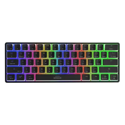 Genesis herná klávesnica THOR 660/RGB/Gateron Brown/Bezdrôtová USB + Bluetooth/US layout/Čierna 