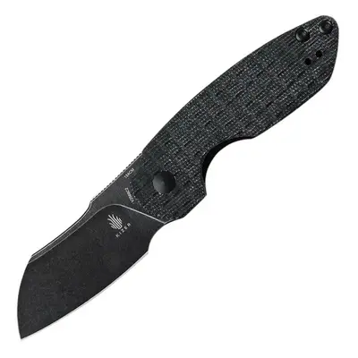 Kizer V2569C2 OCTOBER Mini Black vreckový nôž 6,5 cm, Black Stonewash, čierna, Micarta