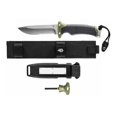 Gerber 30-001830 Ultimate Survival nôž na prežitie 12 cm, Stonewash, plast a guma, puzdro