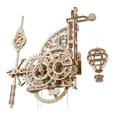 Ugears 3D drevené mechanické puzzle nástenné hodiny Aero