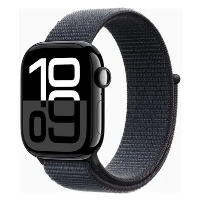 Apple Watch S10/42mm/Jet Black/Sport Band/Ink MWWG3QC/A