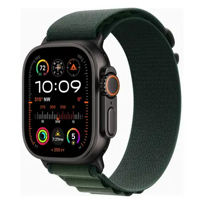 Apple Watch Ultra 2/49mm/Black/Šport Band/Dark Green Alpine/Large MX4T3CS/A