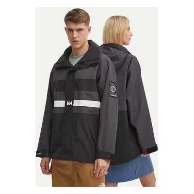 Bunda Helly Hansen čierna farba, prechodná, oversize