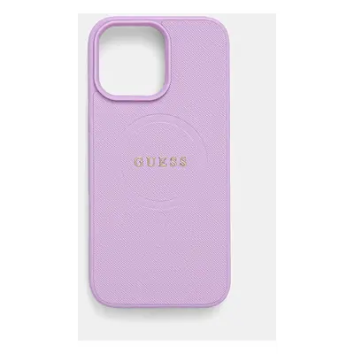 Puzdro na mobil Guess iPhone Pro Max 6.9 fialová farba, GUHMP16XPSAHMCU