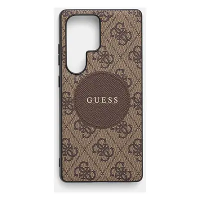 Puzdro na mobil Guess Samsung Galaxy S25 Ultra hnedá farba, GUHMS25LP4PGRSGW