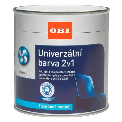 OBI Univerzálna farba 2v1 hodvábne matná krémovo biela ml