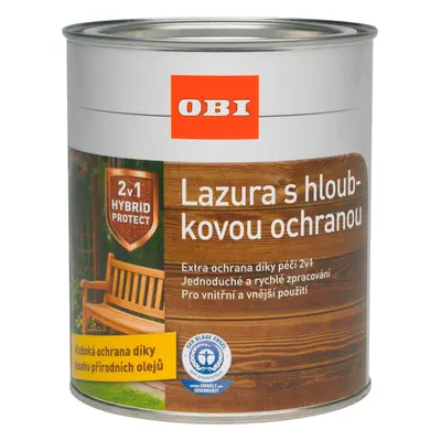 OBI Lazúra s hĺbkovou ochranou biela 2,5 l