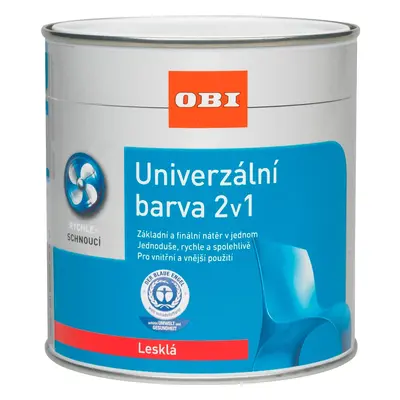 OBI Univerzálna farba 2v1 lesklá orieškovo hnedá ml