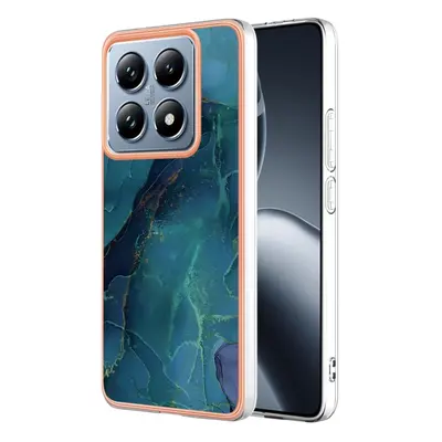 IMD MARBLE Ochranný kryt pre Xiaomi 14T Pro GREEN