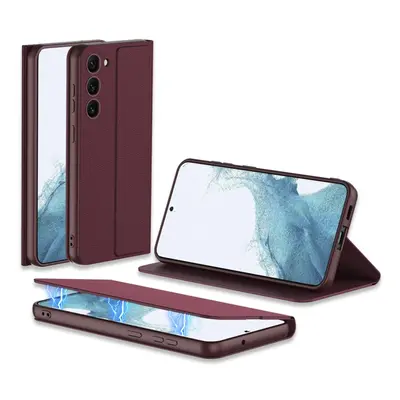 GKK FLIP Zaklápací obal Samsung Galaxy S23 Plus 5G bordový