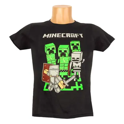 Tričko Minecraft 3D detské čierne