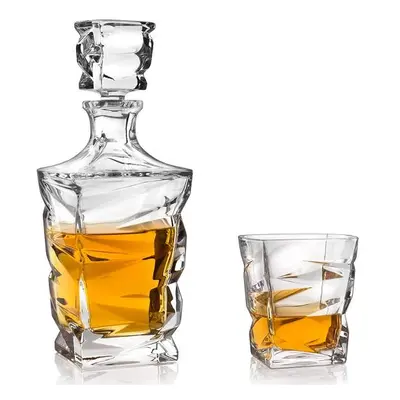 Crystal Bohemia ZIG ZAG whisky set (1 + 6)