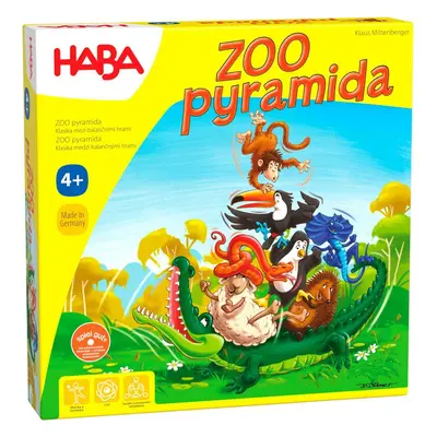 Haba Spoločenská hra pre deti na rozvoj motoriky ZOO pyramida SK CZ verzia