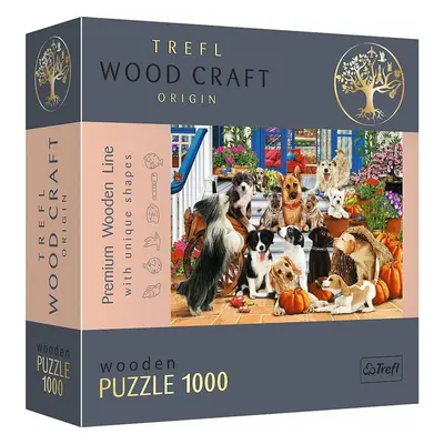 Trefl Drevené puzzle 1000 - Psie priateľstvo