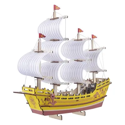 Woodcraft Drevené 3D puzzle Obchodná loď