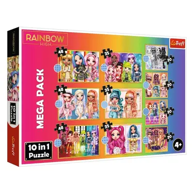 Trefl Puzzle 10v1 - Kolekcia módnych bábik / MGA Rainbow high