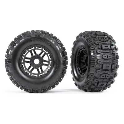 Traxxas koleso 2.8/3.6", disk čierny, pneu Sledgehammer (2)