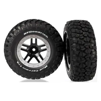 Traxxas koleso 2.2/3.0", disk SCT Split-Spoke čierny-saténový, pneu KM2 (2) (2WD predné)