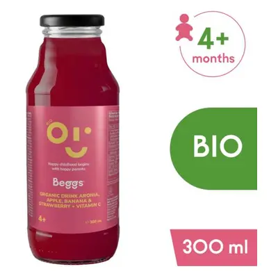 Beggs BIO Nápoj arónia, jablko, banán & jahoda (300 ml)