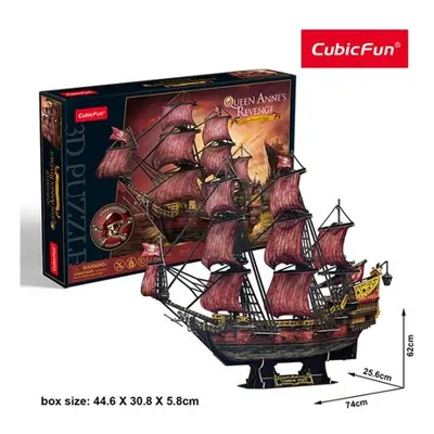 3D Puzzle Plachetnica Queen Anne's Revenge 391 dielikov