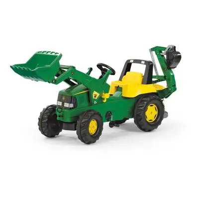 Rollytoys Šliapací traktor Rolly Junior John Deere s bagrom a nakladačom