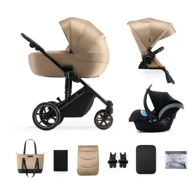 KINDERKRAFT SELECT Kočík kombinovaný 3v1 Prime 2 Sandrose Beige, Premium