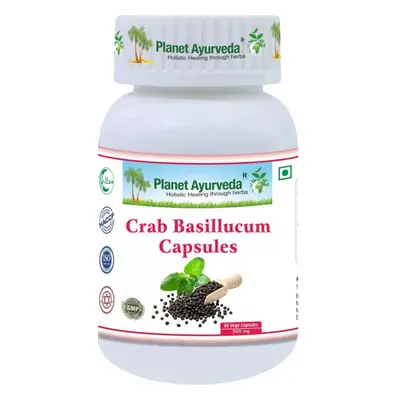 Planet Ayurveda Crab Basillucum - podpora imunity a dýchacích ciest 500mg 60 kapsúl