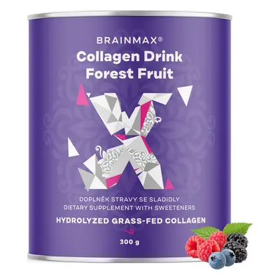 BrainMax Pure Collagen Drink, kolagén nápoj, lesné ovocie 300 g