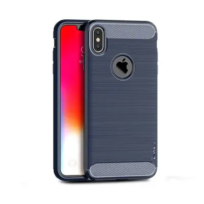 Zadný kryt iPaky Slim Carbon modrý – iPhone Xs Max