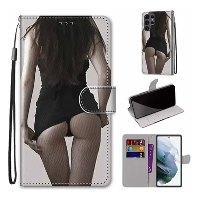 Knižkové puzdro Trendy Cross case Sexy žena – Samsung Galaxy S22 Ultra